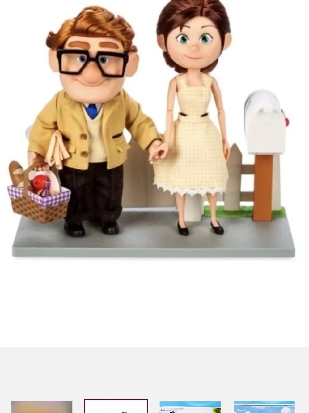 Disney Parks Pixar Up 15th Anniversary Elli & Carl Limited Edition Doll Set NIB